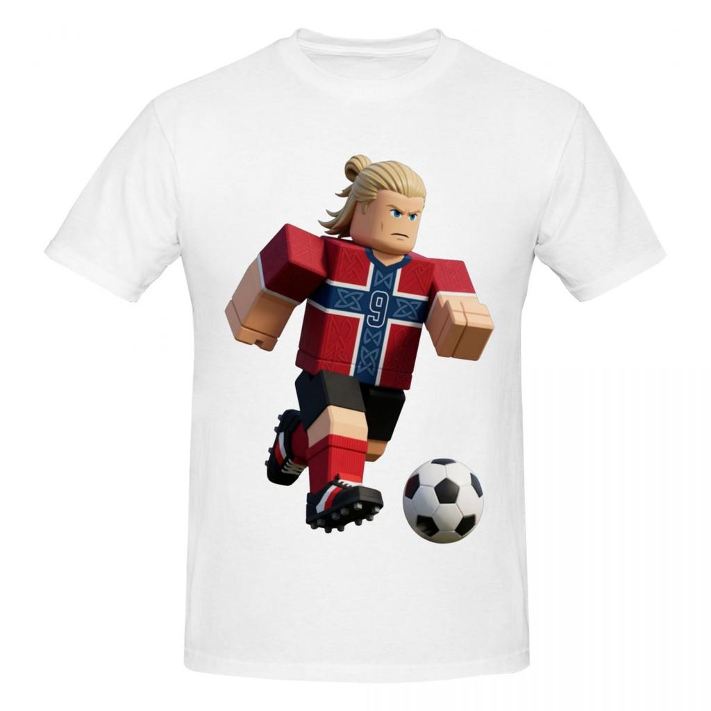 Erling Haaland Funny Design Printed Tshirt Unisex Women Short Sleeve Cotton Tshirt Unisexs Tshirts Summer New Unisexs Clothing