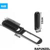 RAPUNZEL Foldable Hairbrush with Mirror Compact Pocket Size Handbag