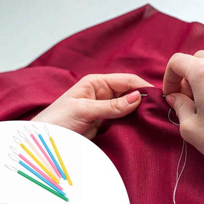 Einfädler ABS Zylindrisch Bunt Nadeleinfädler Einfach einzufädeln zum Stricken Basteln Nähzubehör