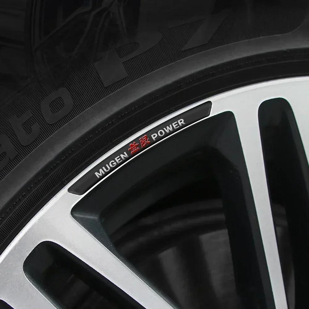 4pcs Aluminum Mugen Logo Car Wheel Rim Hub Sticker Car Decoration For coi2 Civic Accord Jazz CRV HRV Fit 2coi