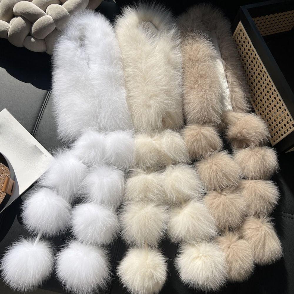 Faux Rabbit Fur Plush Scarf Thicken Imitation Mink Fur Scarf Autumn Winter