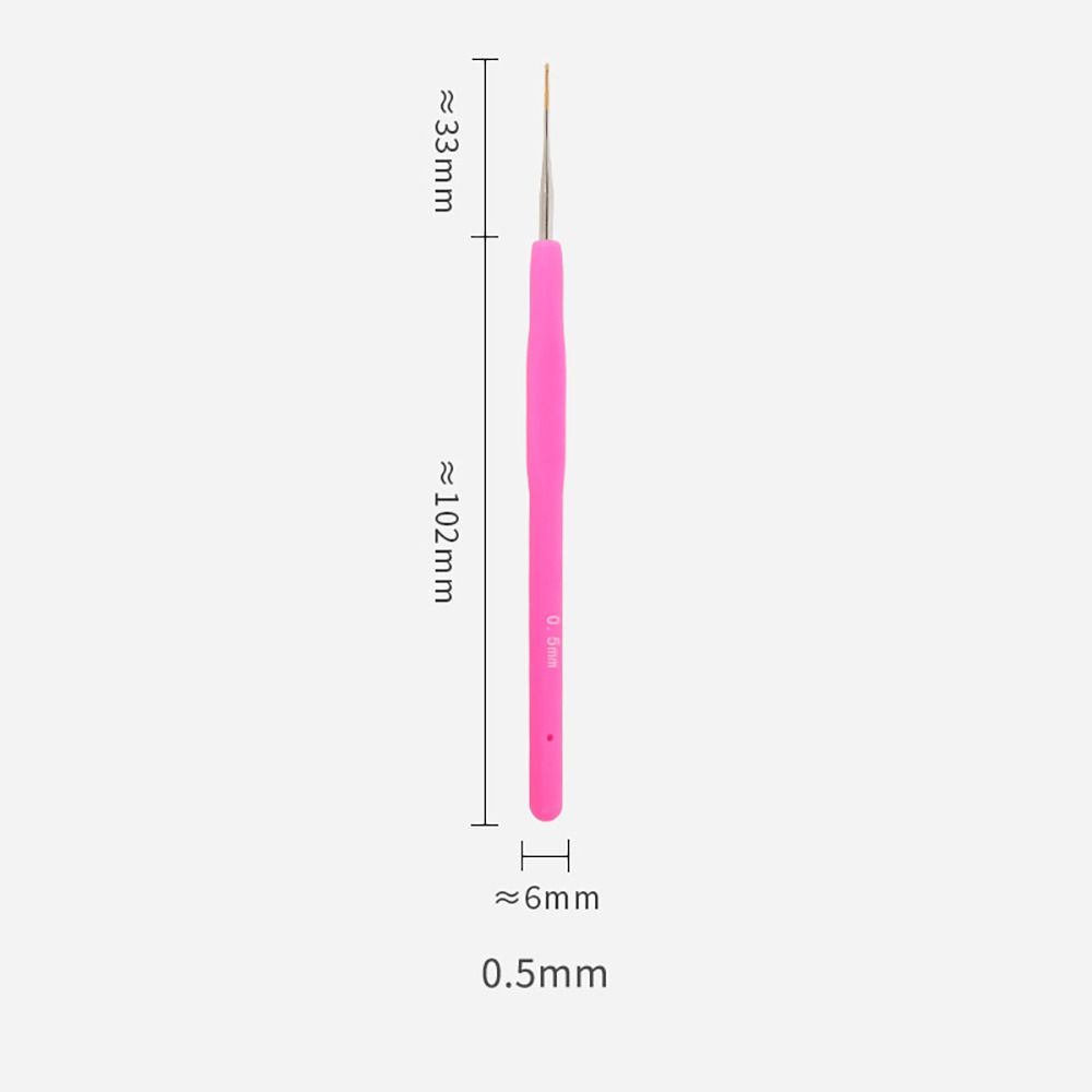 

Длинные спицы для вязания крючком с резиновой ручкой, крючки для вязания своими руками, спицы, свитер 0.5mm