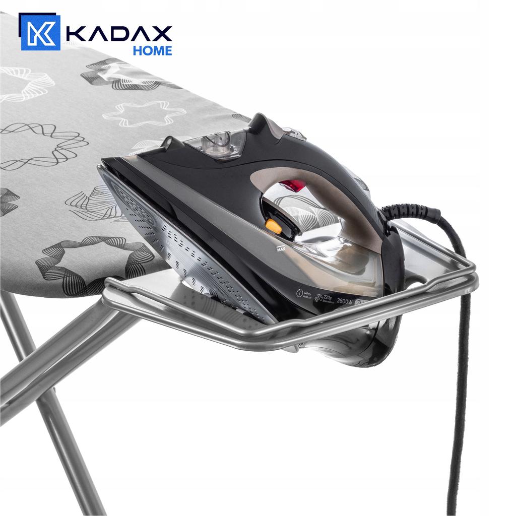 KADAX Ironing Board 120x38cm Wide Top Foldable Iron Holder