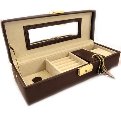 [B8225] - Jewelry Box / Empty Pocket 'Giorgio' Brown