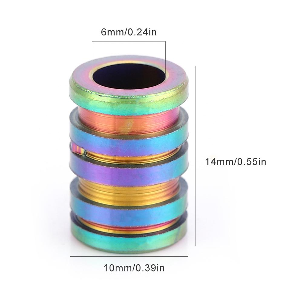 TC4 Titanium Alloy Knife Beads Pendant for Outdoor Lanyard Parachute Cord Large Size Colorful