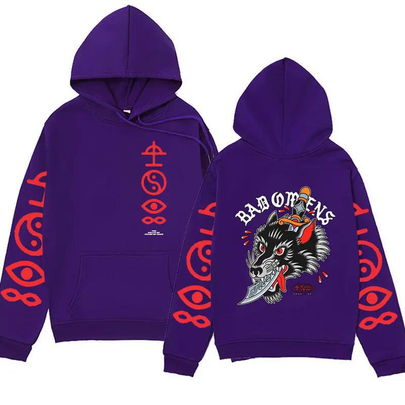 Rapper Bad Omens Band Double Sided Print Hoodie