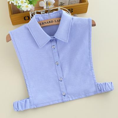 XXL Blaues Hemd Abnehmbares Halbes Hemd Abnehmbarer Kragen für Damen und Herren Formelle Anzüge Einfarbiger Pullover Falsche Kragen