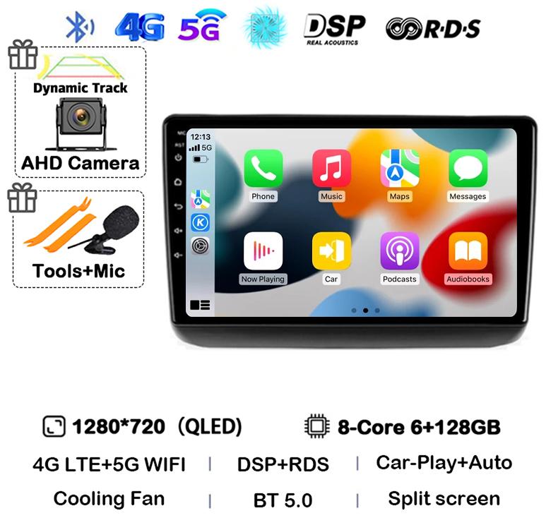 Android 14 Auto Carplay WIFI+4G For Jeep Grand Cherokee WK2 2013 - 2020 Car Radio GPS Navigation Multimedia Video Player Stereo