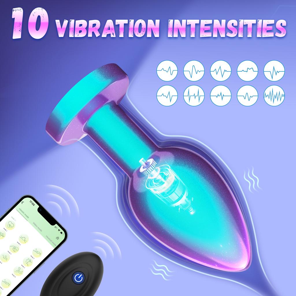 APP Remote Control Anal Vibrator Butt Plug Sex Toy for Woman Men Prostate Massager Female Masturbator Buttplug Steel Anal Plug