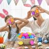 12Pcs Plastic Easter Eggs Fillable Kids Toy Candy Gift Packaging Box Happy Easter Party Home Decoration Birthday Party Supplies