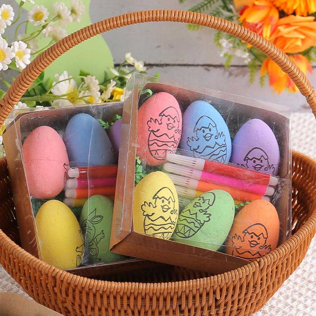 Easter Drawing Eggs Sets of 6 Kids DIY Hand Painted Set Fun and Creative for Art Enthusiasts Family Fun Present