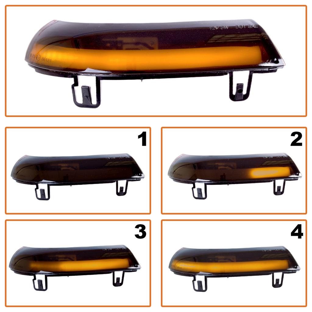 VW Golf IV V VI VII Plus Smoked Dynamic LED Side Indicator, 2 Pcs Set
