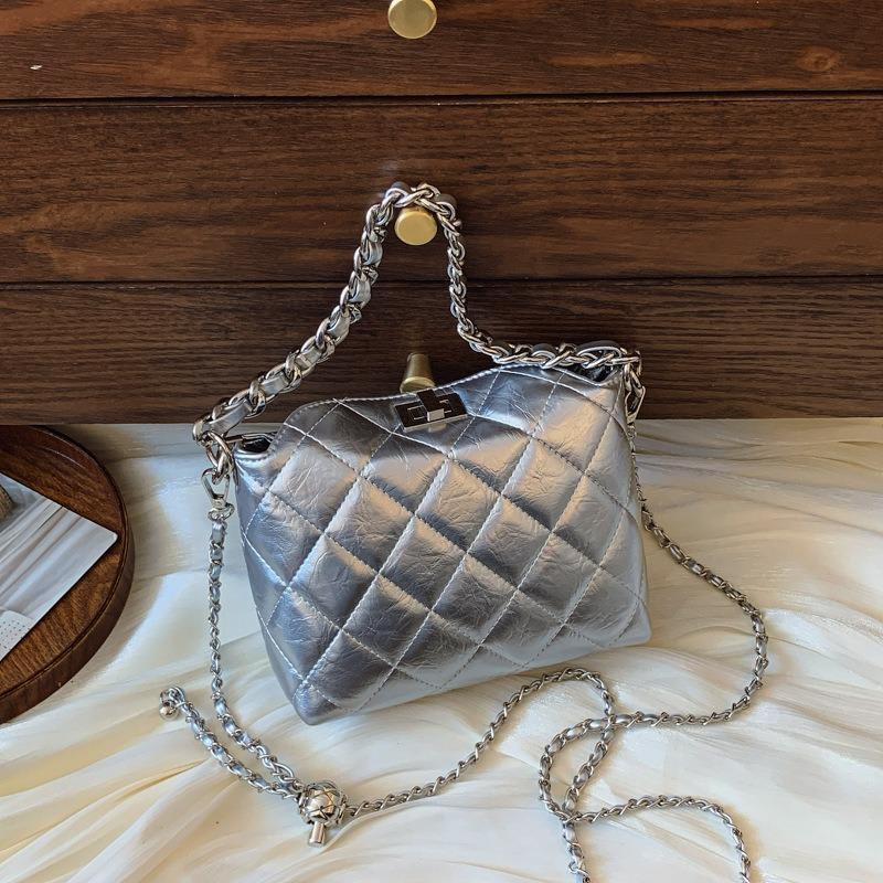 Bucket Women's Bag New Chain Diamond Shoulder Portable High-end Messenger Bag Tide