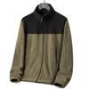 Men's Casual Sports Loose Stand Collar Warm Fleece Zipper Cardigan Top Jacket