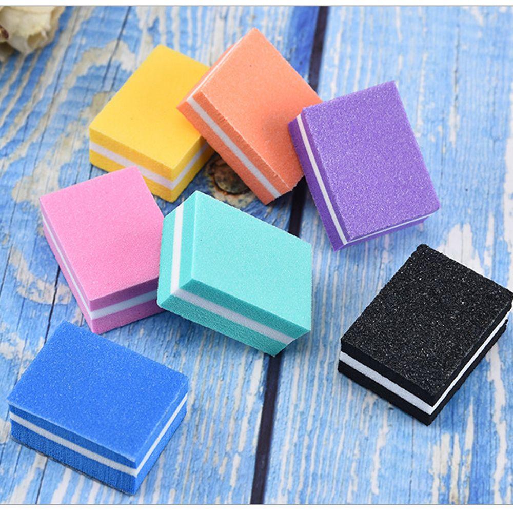 Strips Manicure Tool Colorful Sponge Nail Sanding Buffer Mini Nail File Polishing Block Nail Polish