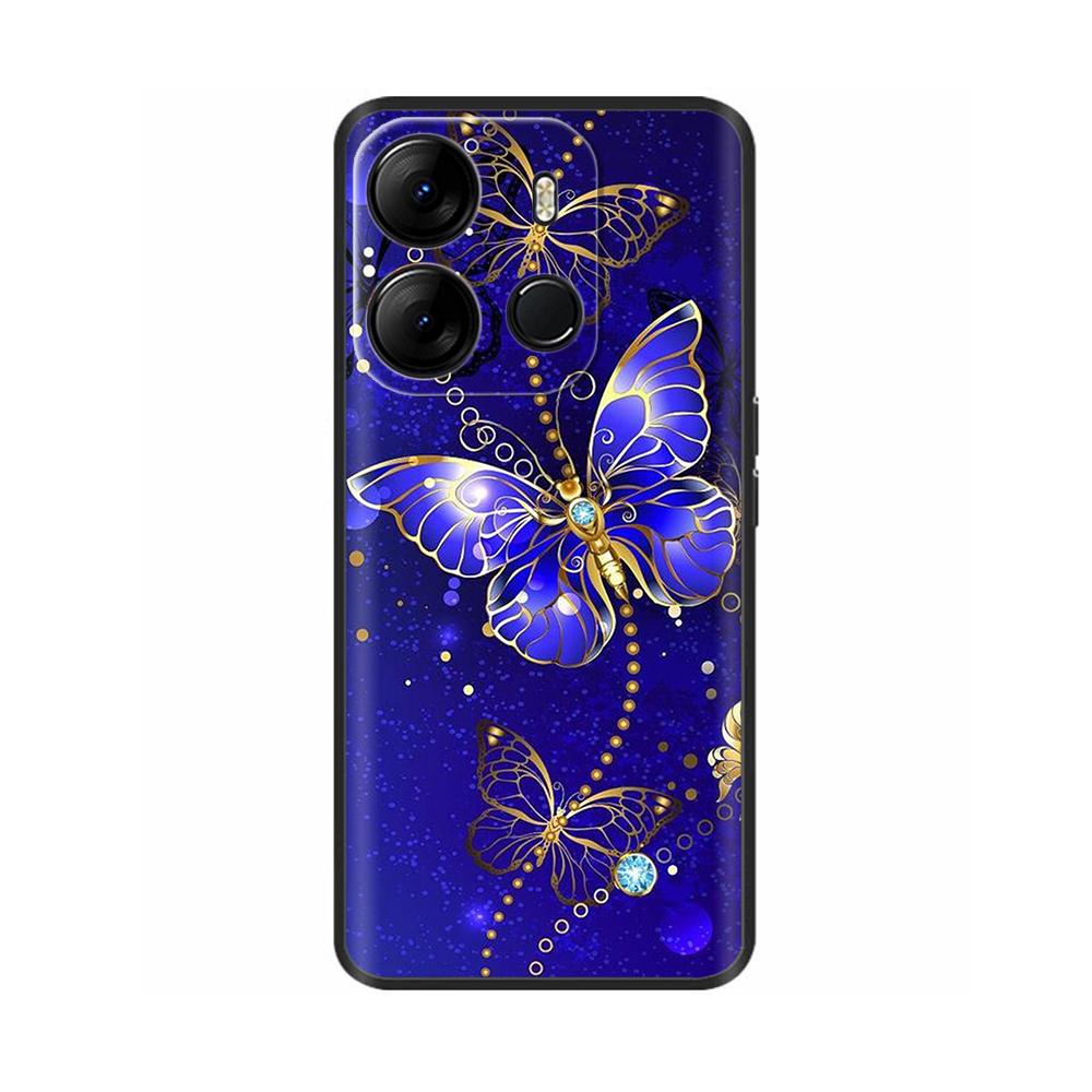 Für Tecno Spark Go 2023 Hülle Beliebte Blumen Silikon Handyhülle Für Tecno Pop 7 Pro Cover SparkGO Hüllen Schutzhüllen Schalen