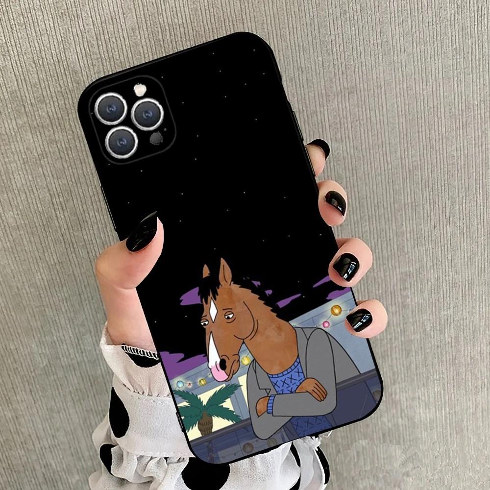 

B-BoJack Horseman Phone Case For iPhone 15,14,13,12,11,Plus,Pro Max,XS,X,XR,SE,Mini,8,7 Soft Silicone Black Cover iPhone11