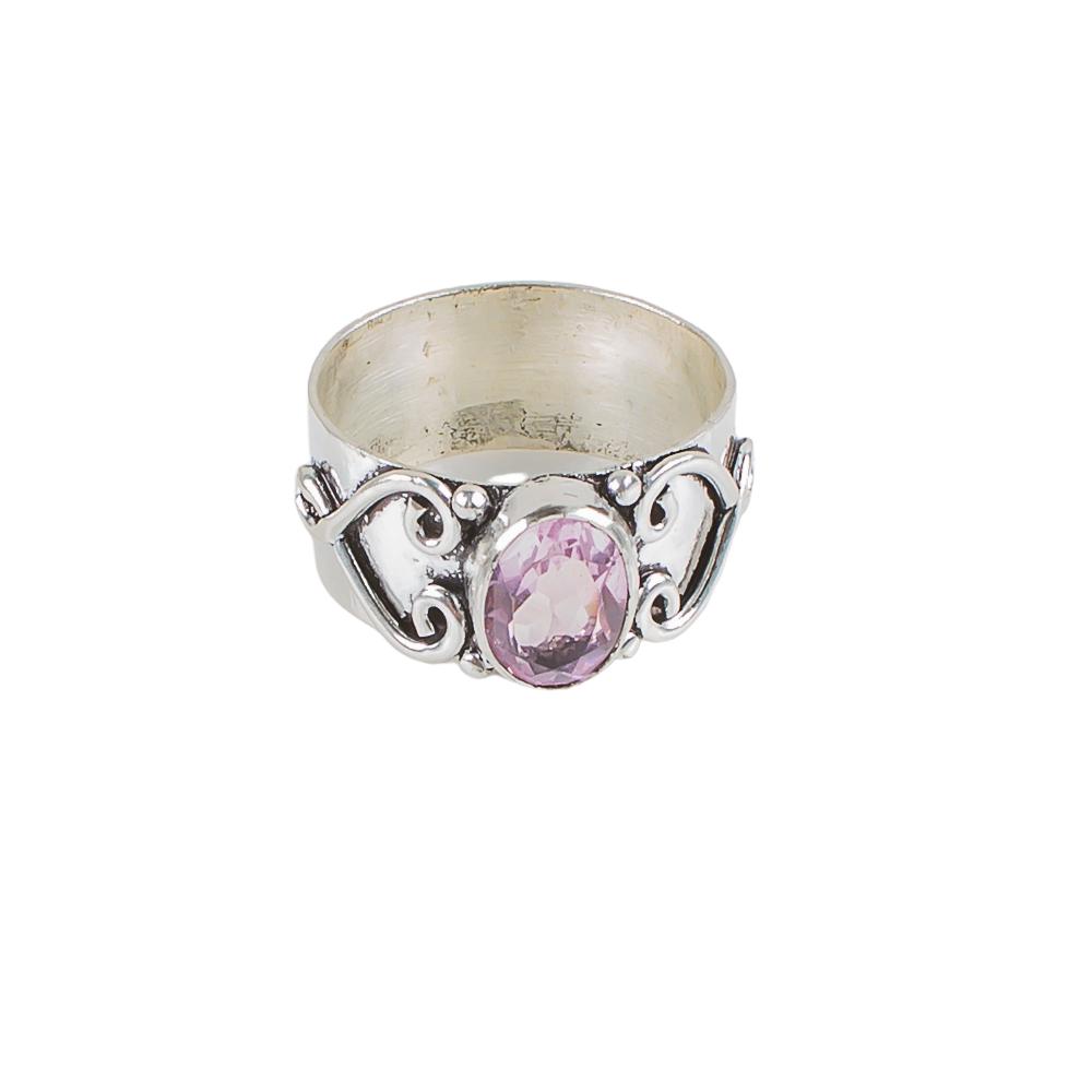 Morganite Gemstone 925 Sterling Silver Jewelry Handcrafted Ring Gift For Wife RR-16-13