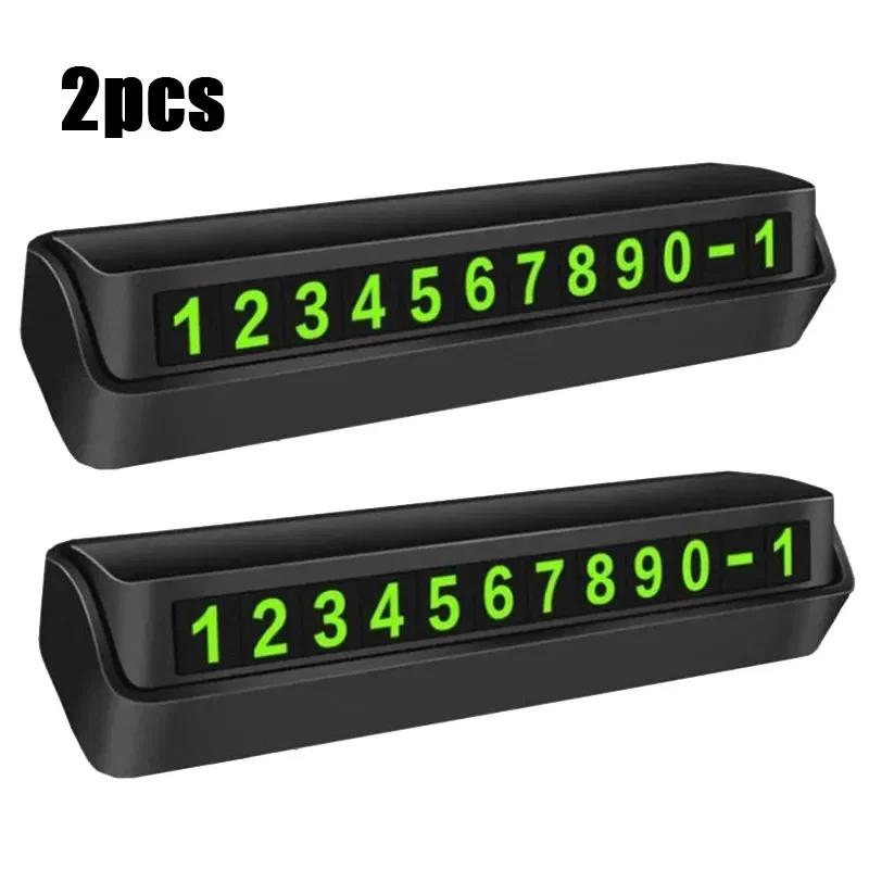 Luminous Car Temporary Parking Card Car Styling Phone Number Card Plate Telephone Number Park Stop Sticker Car Auto Accessories