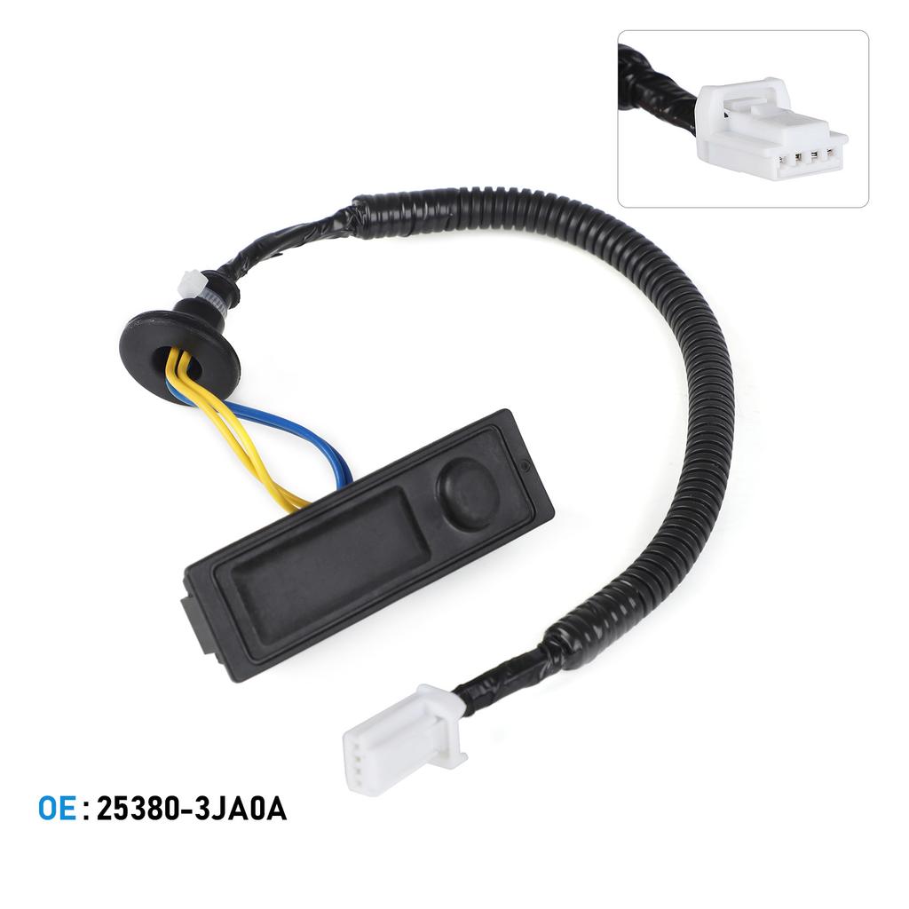 253801AA0A For Nissan Pathfinder 13-19 Trunk Release Switch 25380-1AA0A Black ABS Car Rear Trunk Liftgate Tailgate Switch Opener