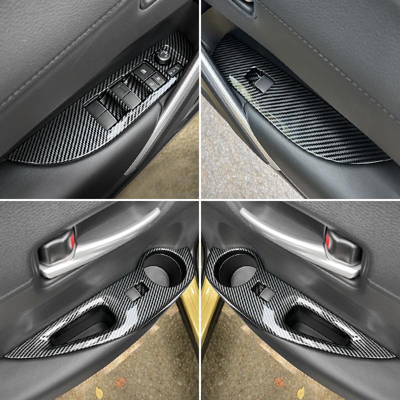 For Toyota Corolla Cross XG10 2021 2022 2023 2024 2025 Hybrid Car Window Glass Lift Switch Button Panel Trim Cover Accessories