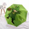 Snufkin pattern, automatic folding umbrella, portable and foldable design, 8 ribs, a Christmas or birthday gift.