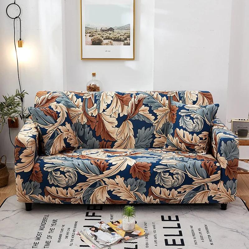 Geometry Sofa Cover Stretch Full Stretch Sofa Cover Single Double Triple Four Person Size 1-seat 90-140cm