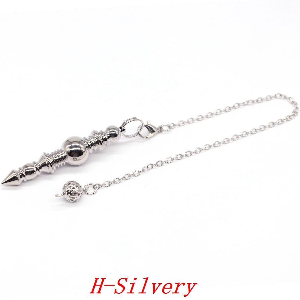Metal Pendulum For Dowsing Divination Pendulos Spiral Cone Gold Color Copper Radiesthesia Pendulums Healing Pendule