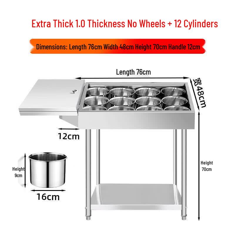 Commercial Stainless Steel Seasoning Cart