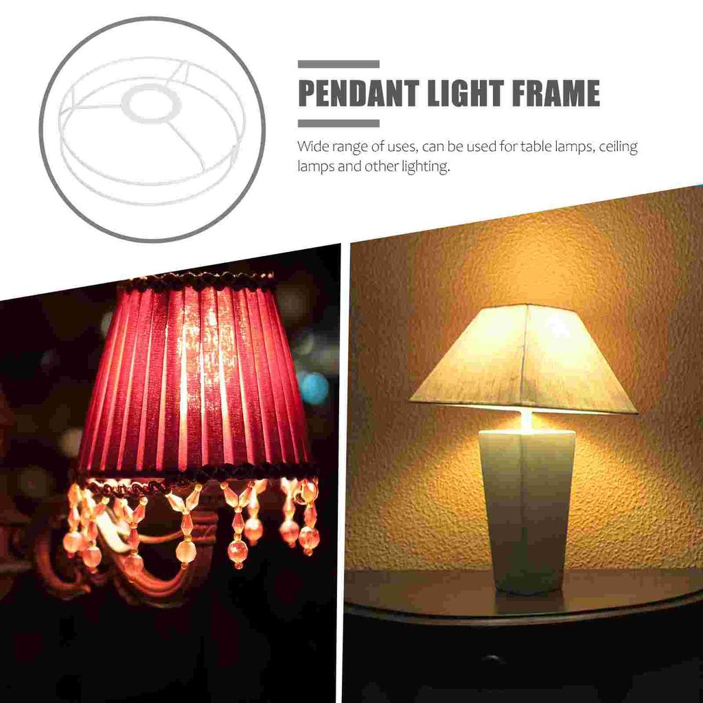 Round Lampshade Frames Metal Wire Lamp Cover Ring Support For Holder Shades Lighting Accessories Ceiling Lamp Shade Frame