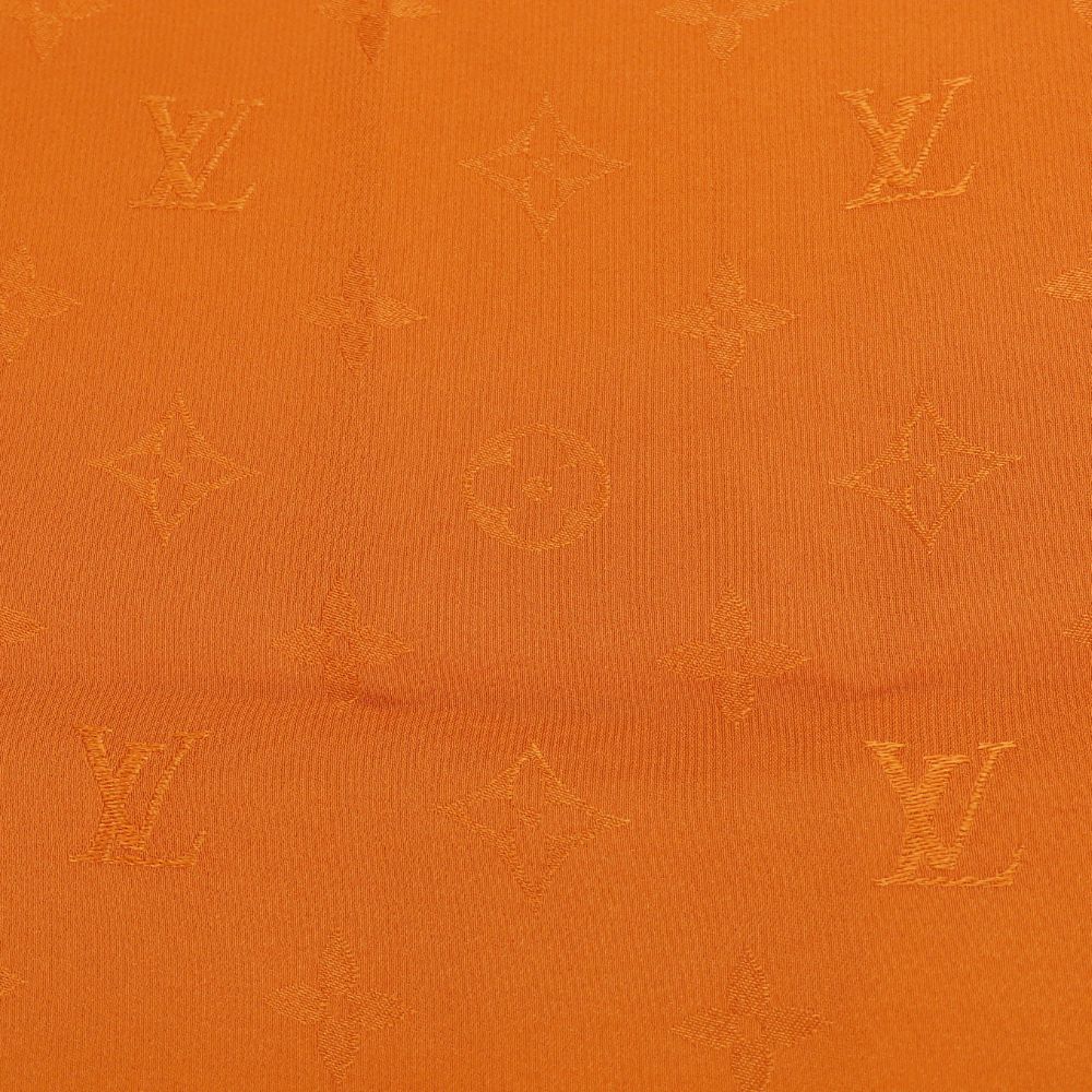 Used LOUIS VUITTON scarf Carre Monaco silk Orange Accessories