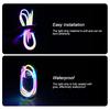 2pcs LED Car RGB Daytime Running Lights APP/Remote Control DRL Symphony Flowing Turn Signal Strip Headlight Waterproof 12V