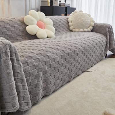 Autumn and Winter Solid Color Thickened Three-Dimensional Suede Sofa Towel Sofa Cover Towel Anti-Scratching Sofa Cover Universal Cover Blanket