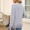 New autumn and winter loose love embroidery round neck pullover long sleeve knitted sweater women's wholesale