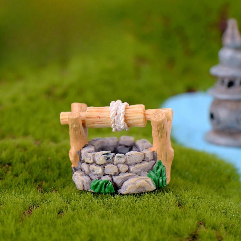 Miniature Fairyland Well Statue-Handmade Resin Collection Micro Landscape Decoration-Charming Outdoor Fairyland Sculpture
