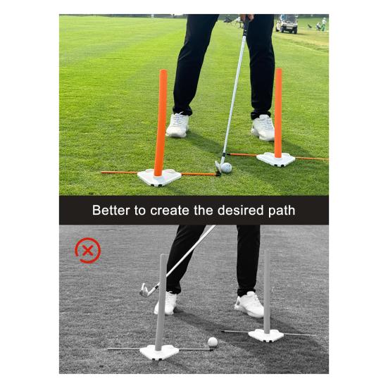 Golf Swing Flat Triangle Disc Golf Alignment Stick Holder EVA Material Bottom