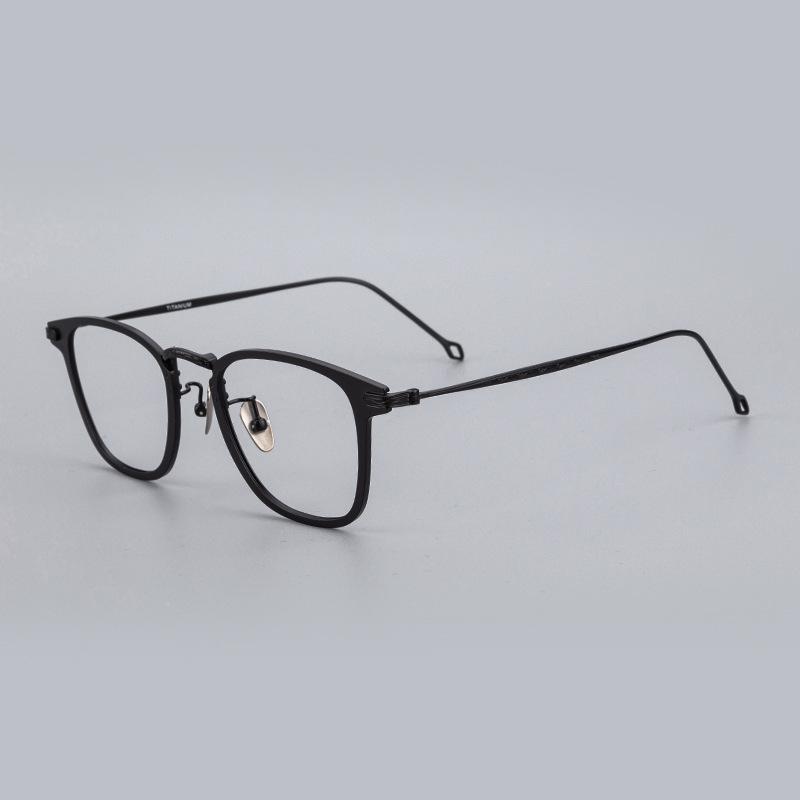 Retro Square Ultralight Titanium Eyeglass Frame for Men - Nearsighted Sunglasses