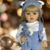 BZDOLL 55cm 22inch Full Vinyl Body Lifelike Reborn Baby Girl Doll Long Hair Princess Toddler Baby Toy Birthday Gift