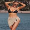 Women Short Sarongs Swimsuit Summer Coverups Beach Bikini Wrap Sheer Short Ladies Skirt Chiffon Scarf Cover Ups For Swimwear
