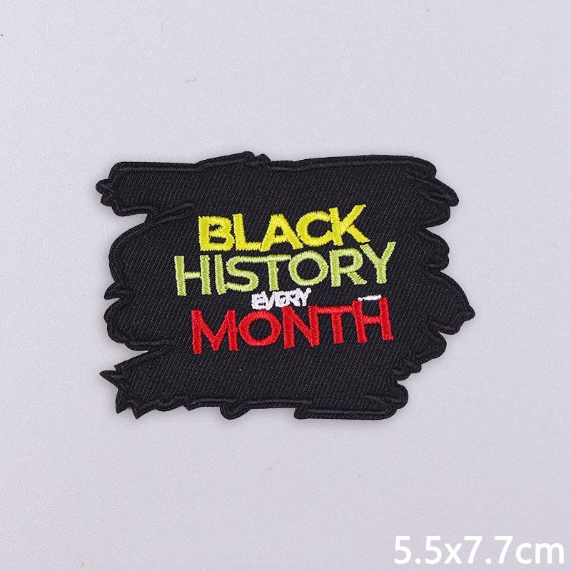 Black Girls Embroidery Patch Iron On Patches For Clothing Thermoadhesive Patches On Clothes Letters/Text Applique Fusible Patch
