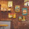 Hot Dog Fresh Hamburgers Metal Tin Signs BBQ Vintage Posters Home Kitchen Wall Decor Iron Plate Painting Fast Food Shop Plaques