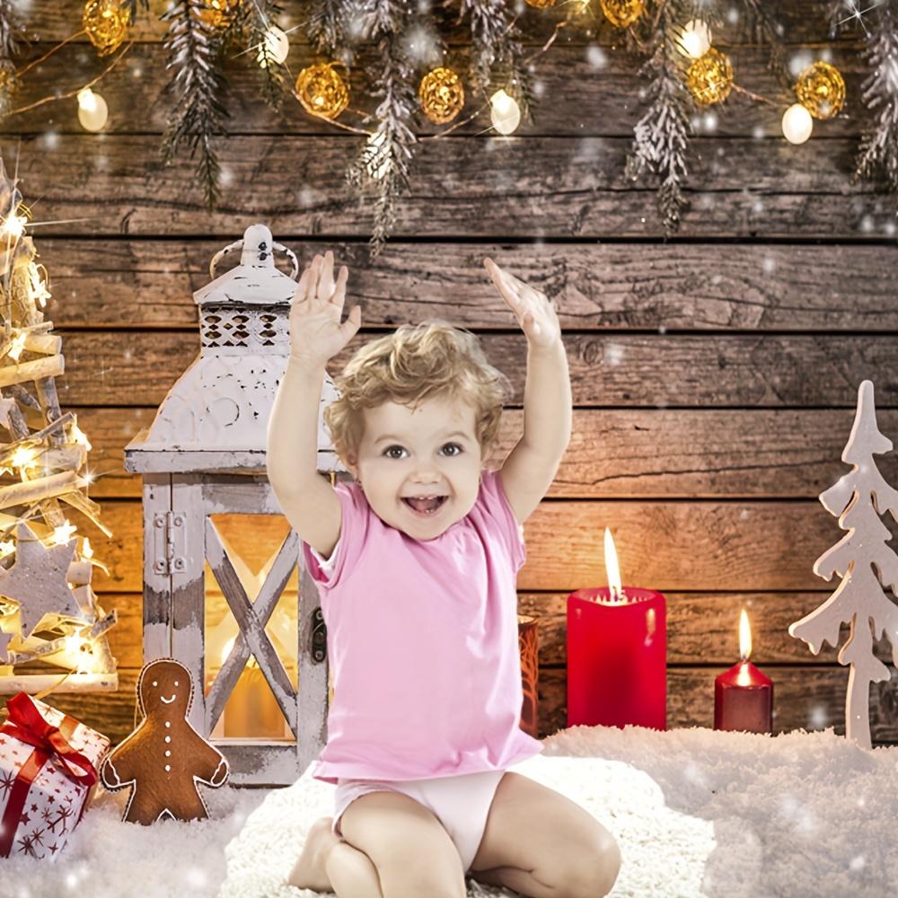 Fundal de Crăciun fulg de zăpadă cu sclipici auriu Fond de fotografie de perete din lemn de Crăciun Fundal de podea din lemn de hambar rustic de Crăciun