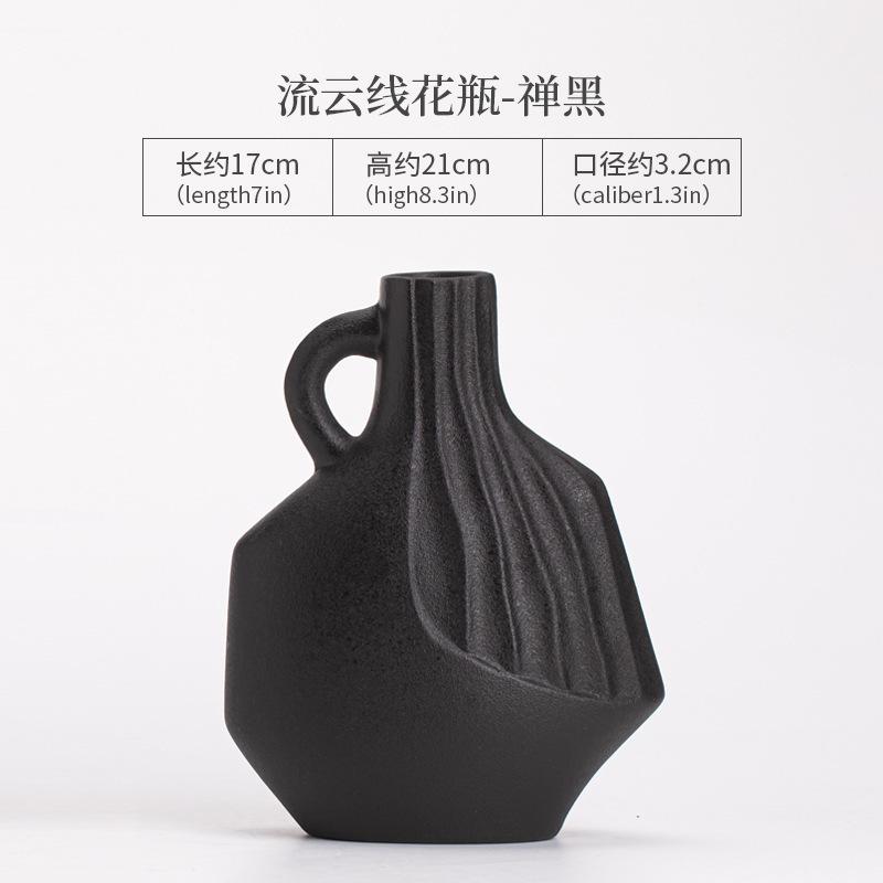 

1PC Running Water Line Ceramic Vase Creative Flower Arrangement Container For Kitchen Living Bedroom Home Decoration Ornament