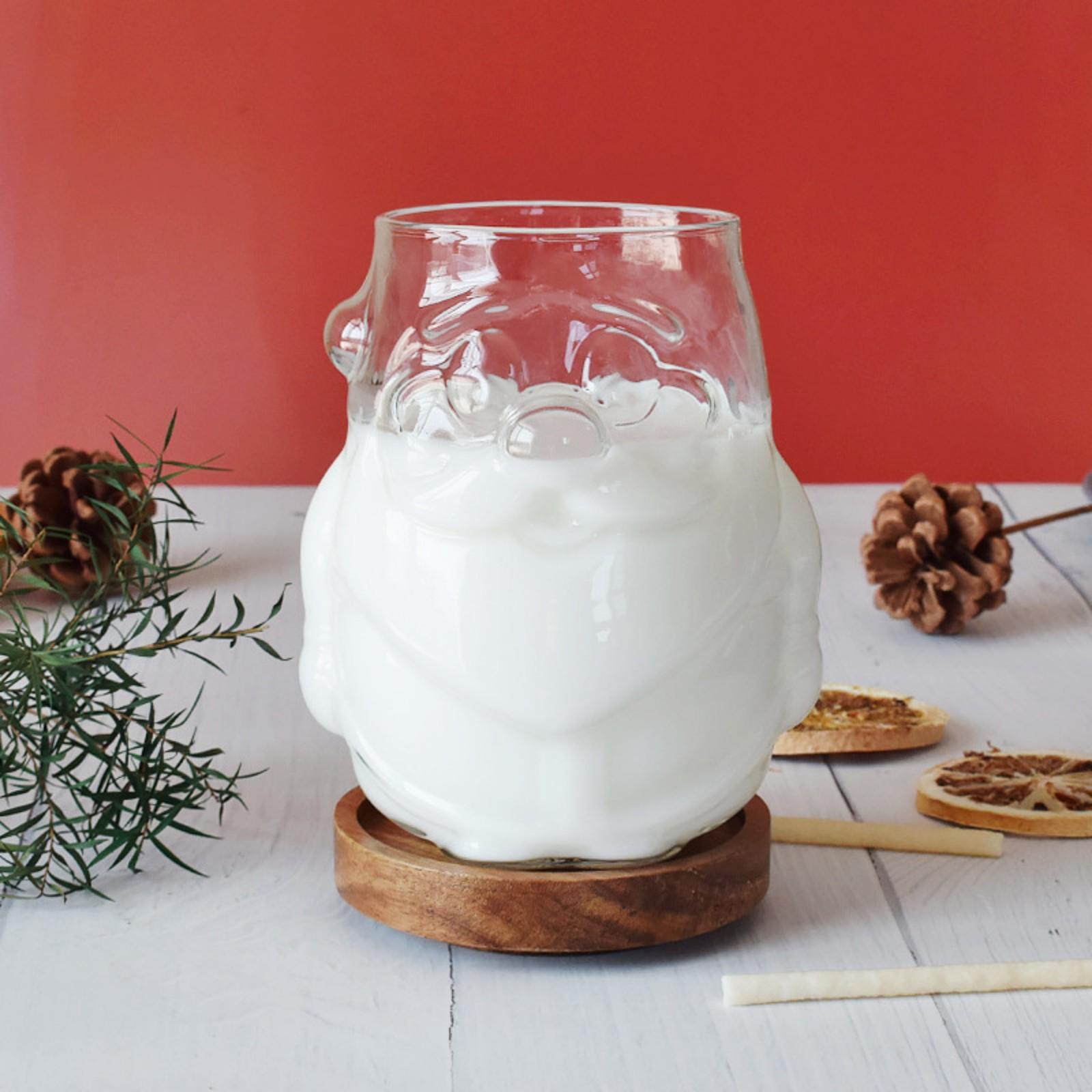 

Christmas Creative Santa Glassware - Milk Cup, Drink Cup, Heat-resistant Water Cup, Homemade Candle Aromatherapy Container 690ML One Size