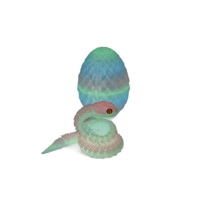 European-Style 3D Printed Multi-Color Movable Snake Ornament - Creative Art Figure Gift