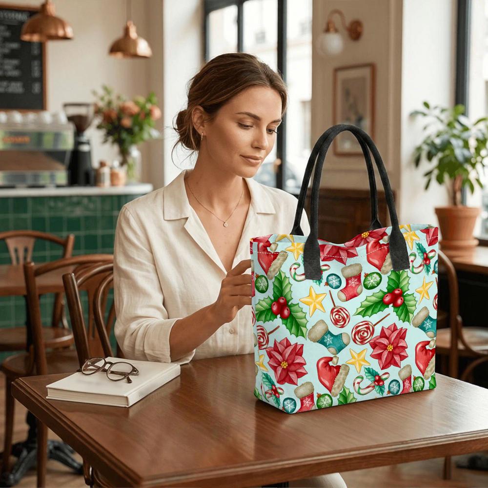  Christmas Pattern Canvas Tote Bag