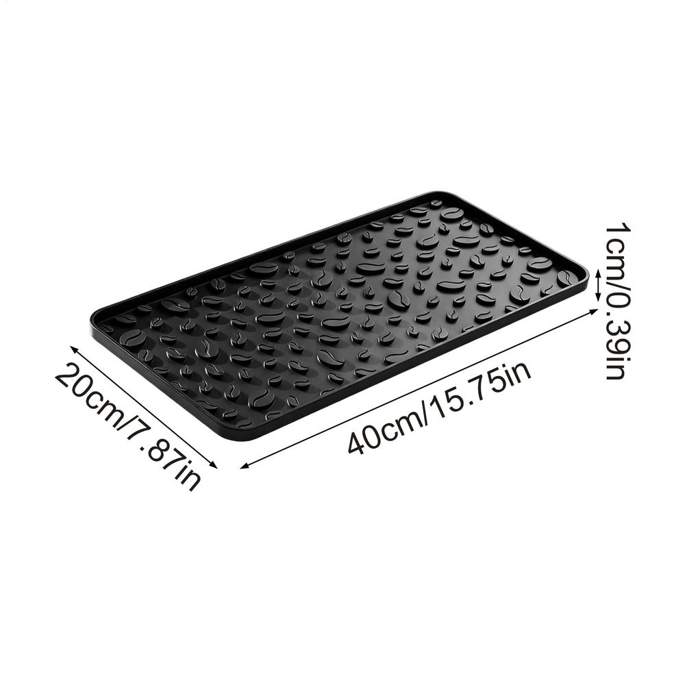 

Coffee Pot Mat Non-Slip Soft Draining Placemat 16x8in Coffee Bar Mats For Countertop For Dish Drying Plate Table Bar Kitchen чёрный