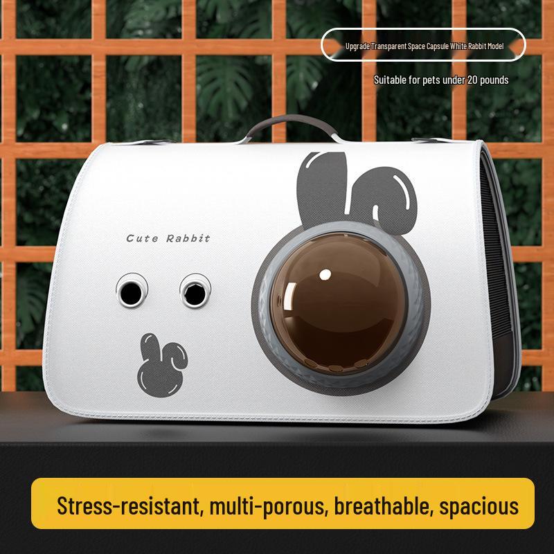 Portable Cat Backpack with Transparent Space Cover for Travel