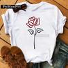 Women's Fashion Western Ballet Dancer Short Sleeve T-shirt Casual Elegant Summer Top Polyester Fabric Girl's Personality Sister