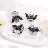 4 Styles Punk Dark Night Bat Theme Enamel Brooches With Flower Moon Heart Coffin Shaped Batty For You Darkness Lapel Pins